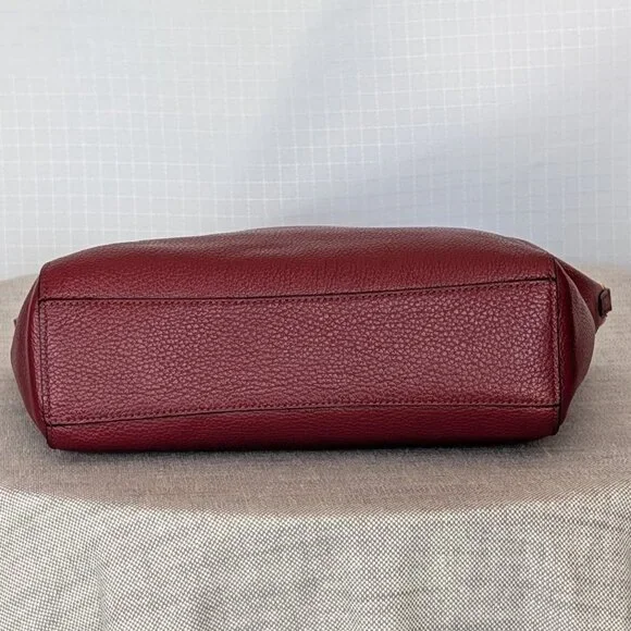 Coach 2020 Prairie Satchel 79997 Pebbled Leather Crossbody Bag – Deep Red - Picture 6 of 9